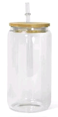 16oz Bamboo lid Glass Cup (not Snowglobe)